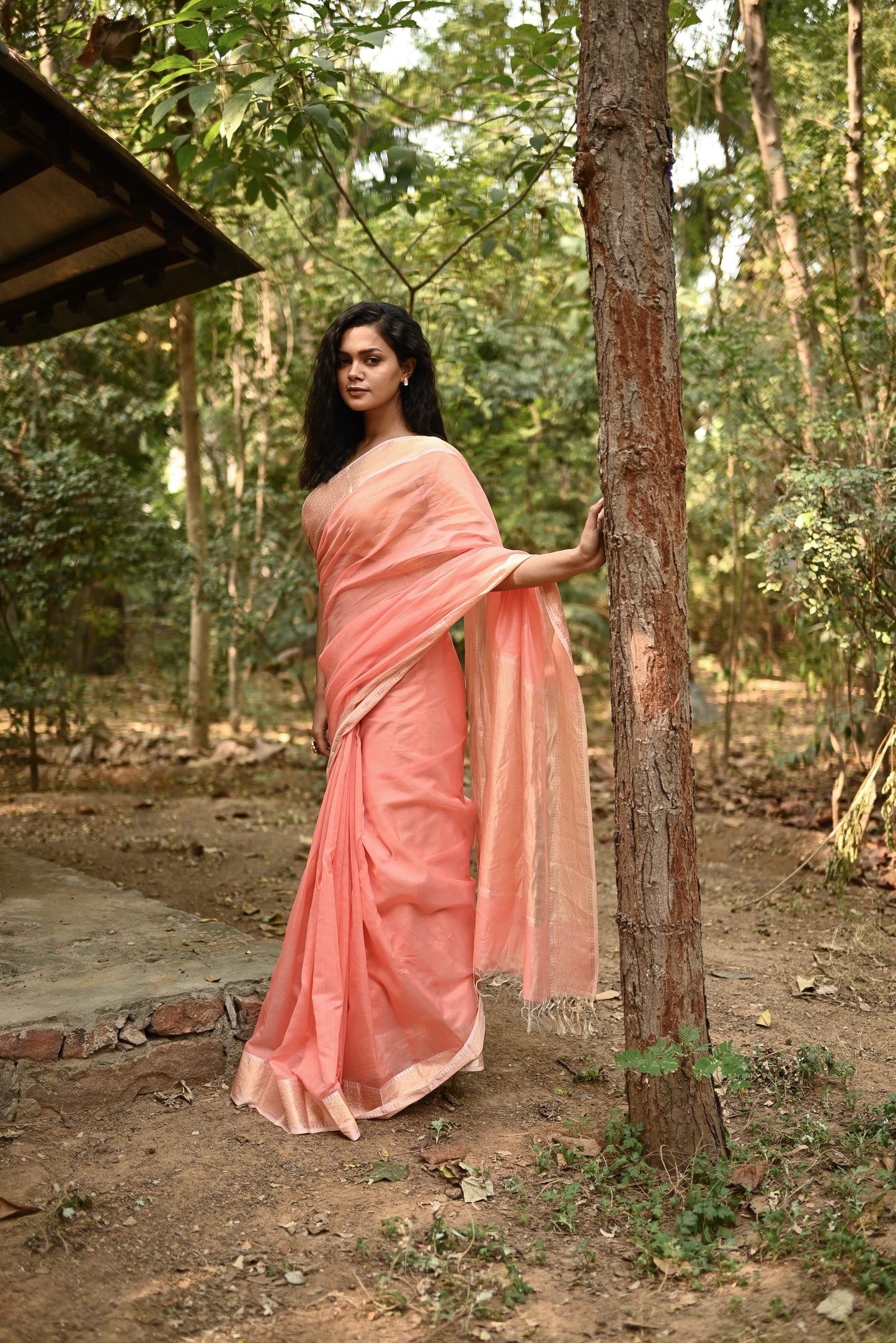 Saraswati Maheshwari Handwoven Saree