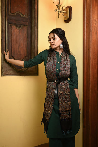 Nahiza Ajrak Dupatta